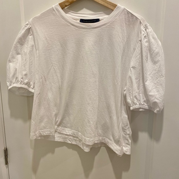 French connection puff sleeve top -Size L - Picture 3 of 3